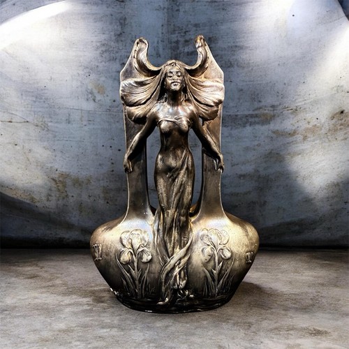 Art nouveau pewter silvered - art,
