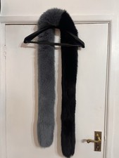 Genuine Fox Fur Boa  In Black