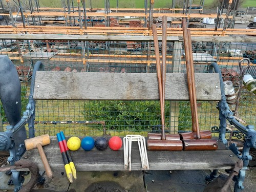 Antique edwardian croquet set - edwardian,