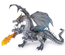 Papo silver two - silver, dragon
