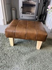 Footstool Small Brown Real