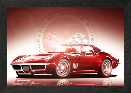 Corvette stingray framed - corvette,