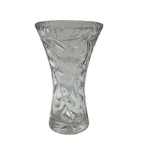 Vintage Stuart Crystal Cut Glass Floral Vase 20.5cm In Height