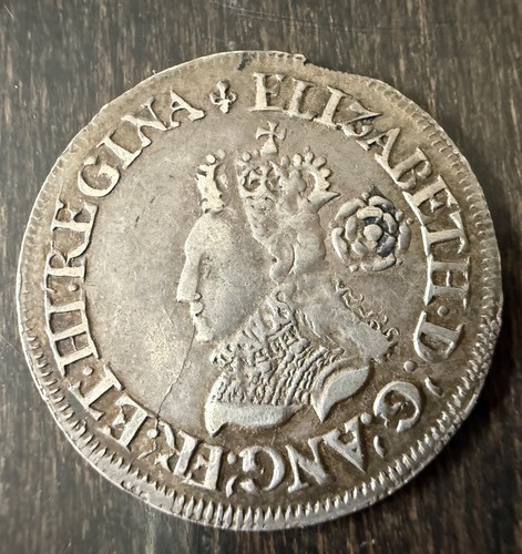 Elizabeth milled sixpence - i,