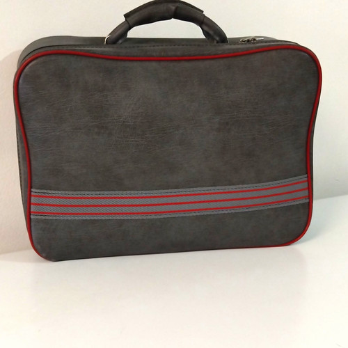 Black red soft faux leather - soft,