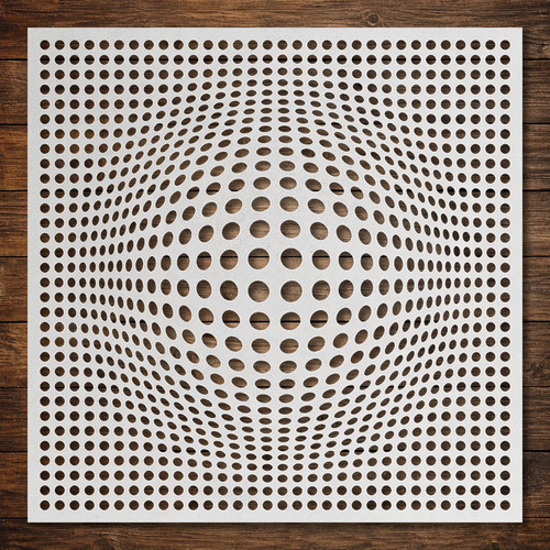Geometric grid stipple art - #2,