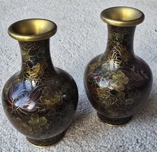 Pair of Vintage Cloisonné