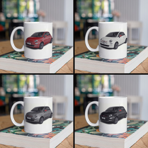 Personalised fiat 500 red - fiat,
