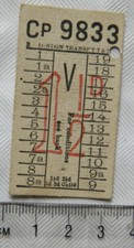 Vintage: 1½d  ticket London Transport T&T - V