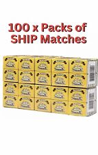 100 x Ship Matches Box, Household Cooking BBQ Candles Camping Kitchen Stove UK