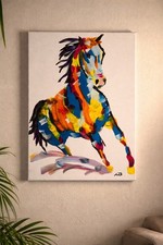 Original modern acrylic horse - acrylic,