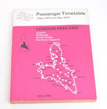 Railway Passenger Timetable BR London Midland  7th May 1974