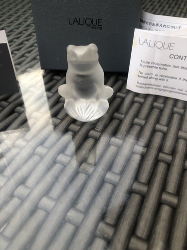Lalique sitting frog - lalique,