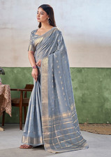 Cotton silk saree gold - , zari