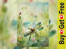 Dragonfly Meadow Watercolor