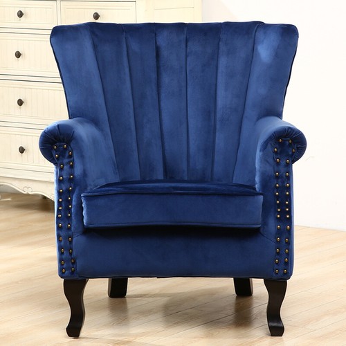 Fabric chesterfield armchair - fabric,