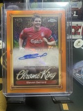 Steven Gerrard Chrome King Auto /25 - Liverpool Topps Premier League 2026