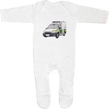 'Police Dog Van' Baby Romper