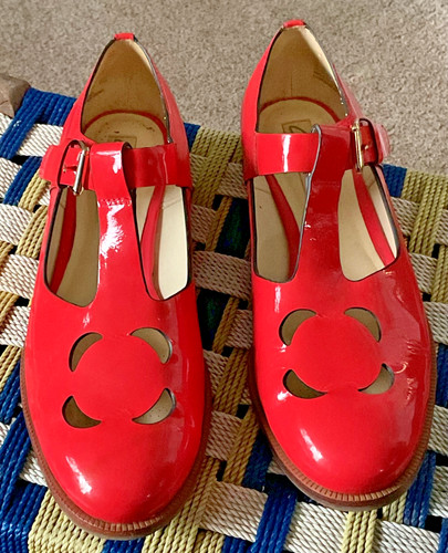 Orla kiely red - kiely, leather