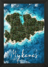 Mykonos Framed Wall Art Poster