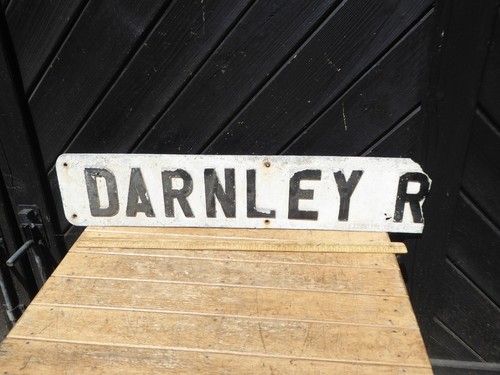 Vintage road sign darnley - road,