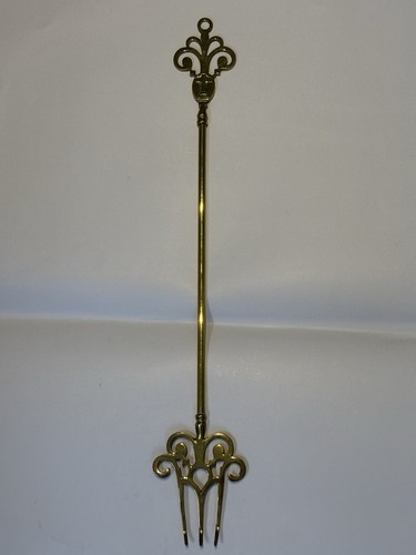 Vintage brass toasting fork - vintage,