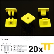 20x Yellow Plastic Screw