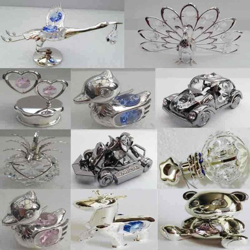 Silver plated ornaments - silver,