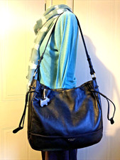 Large Radley Black Hobo Shoulder Bag, with Dog Tag.