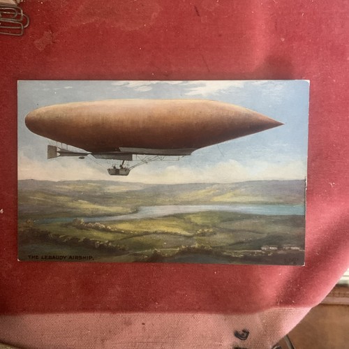 French army airship postcard - army,