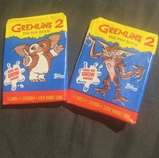 Topps GREMLINS 2 The New Batch ? 2 x Variants Empty Wax Wrappers  