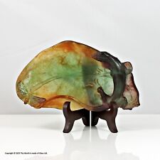 Daum, Nancy large paté de verre Salamander dish