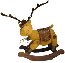 Vintage rocking reindeer plush