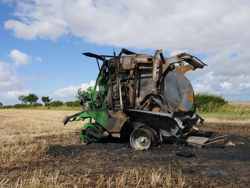 Photo 6x4 burnt out baler - 6x4,