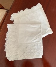 Two vintage linen tablecloths