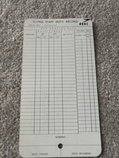 Vintage BOAC Staff Duty Record