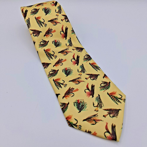 Fly fishing necktie - fly, silk
