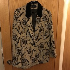 ALEXON BLACK MIX LINED JACKET  SIZE  14