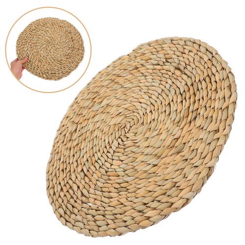 Straw woven seat cushion - seat,