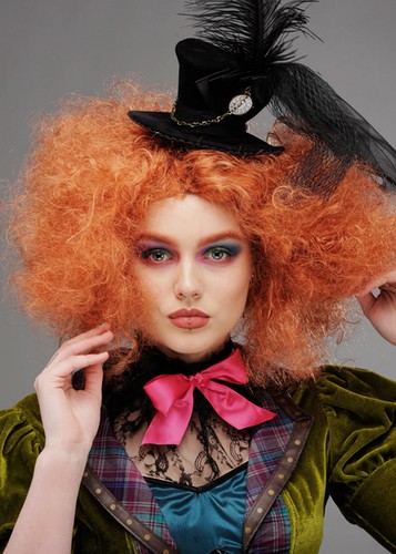 Womens curly auburn mad hatter - womens,