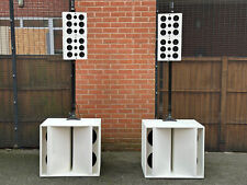 Artcoustic PA System, 4 x Line Array Speakers, 2 x Scoop Bass Bins & Amps, Bar