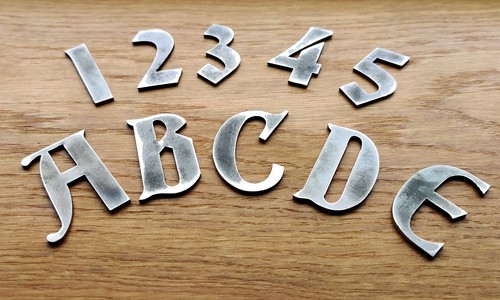 Metal letters number inch - number, 3