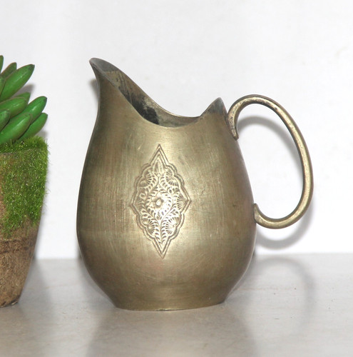 Vintage brass arabic water pot - brass,