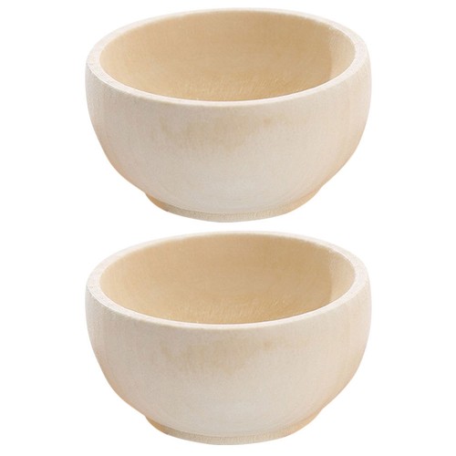 Durable wood small bowls 2pcs - wood,
