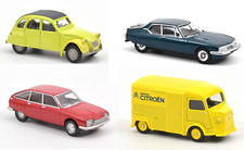 Set of 4 Citroën 2CV, SM, GS