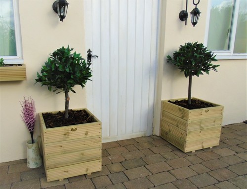 Square wooden treated garden - square,