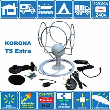 KORONA EXTRA TV FM Digital Active Omnidirectional Aerial Motorhome Boat Truck 