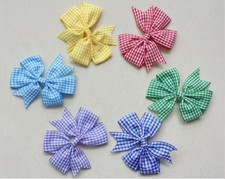New Style Gingham Pinwheel Bow