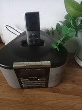 Pure Chronos iDock DAB FM Radio Alarm iPod iPhone Dock Black. Working.