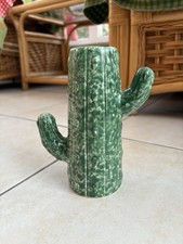 Vintage green ceramic cactus - ceramic,